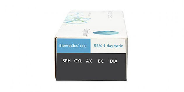 Vista/imagen 2 del modelo BioMedics 1 Day Extra Toric (30 Lentillas) + 5 gratis. Venta online de gafas de sol y graduadas
